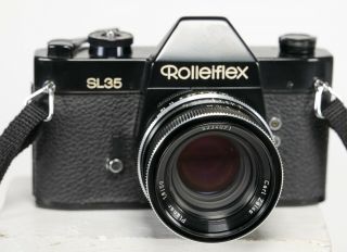 Vintage Rolleiflex Sl35 Film Camera Zeiss 50mm Planar 1.  8 Lens