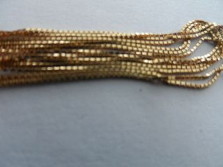 Vintage 585 Or 14k Yellow Gold Box Chain 26 " Long Made In Italy Not Scrap