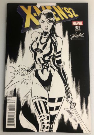 X - Men ‘92 1 Psylocke Sketch Marvel Variant Edition By Campbell