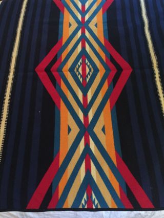 Vintage Pendleton Beaver State Wool Blanket; 74 " X 65 "