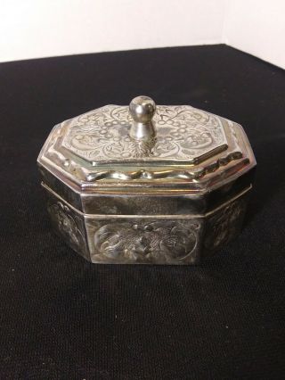 Silverplated International Silver Company Trinket/jewelry Box With Lid