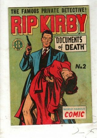 Rip Kirby No 2 By Atlas Pub Golden Age Australian Comic V Fine 1950s