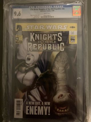 Cgc 9.  6 Star Wars Knights Of The Old Republic 36 1 Of Only 2 Graded Copies