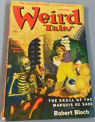 Weird Tales September 1945 Vol.  39 Issue 1 The Skull Of The Marquis De Sade Pulp