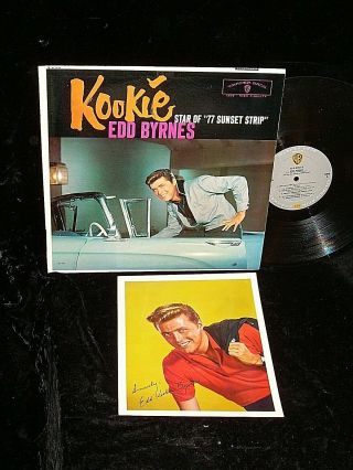 Edd Kookie Byrnes Lp Warner Brothers 1309 Kookie W/ Photo Mono 1959