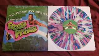 Jazzy Jeff & Fresh Prince " Yo Home To Bel Air " 12 " Record Pink Blue Splatter