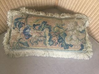 Antique Verdure Tapestry Cushion/pillow - Flowers/fruits/foliage
