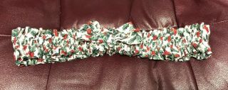 Longaberger Traditional Holly Large Basket Fabric Garter W/bow 14” Accessories