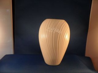Vintage Lenox 6 " Fine Porcelain Cream Swirl Oval Vase Studio Art Deco