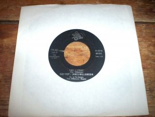 Stooges Iggy Pop / James Williamson Orig 1977 Punk Vinyl 45 I Got A Right / Skin