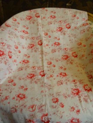 A Antique French Country Cottage Floral Print Cotton Panel 2