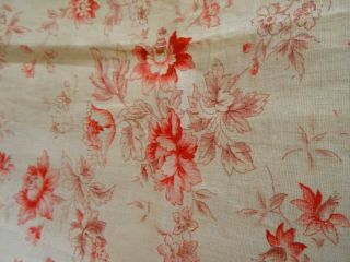 A Antique French Country Cottage Floral Print Cotton Panel 3