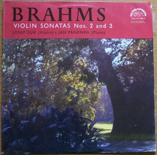 Sua St 50042 (red Label) " Brahms Violin Sonatas Nos.  2 & 3 " Josef Suk,  Panenka