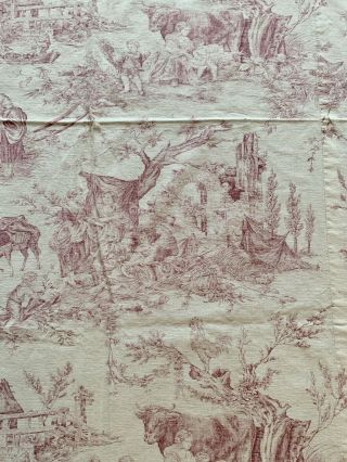 Antique French 19C TOILE de JOUY Textile - Bedcover - Wallhanging 3