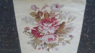 Antique 19th Century Aubusson French Hand Woven Cushion Size 22 " X22cm54x54 Good