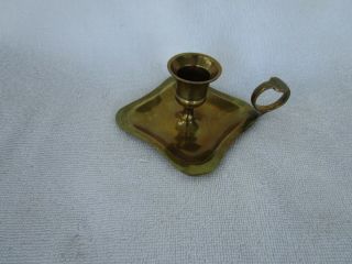 Vintage Solid Brass Candle Stick Holder With Handle Quality