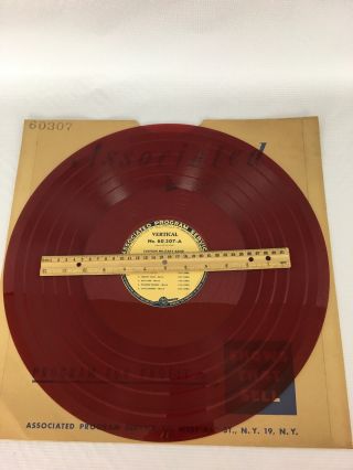 Vertical Outside Start 60307 16 " Red Vinyl Lp Record Clinton Military Band Muzak
