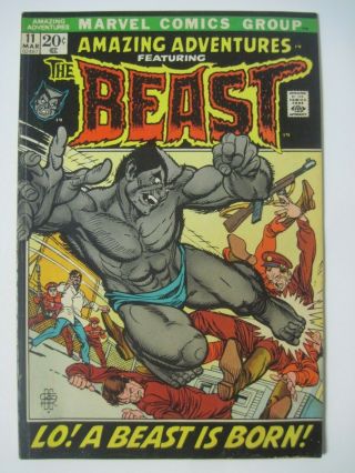 Adventures 11 Marvel Comics 1972 1st Appearance Of The Beast With Fur