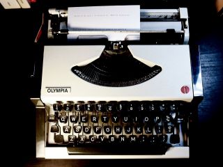 Vintage Olympia Sf Portable Typewriter With Case,  Mid - 1970s