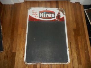 Vintage Hires Root Beer Soda Tin Advertising Chalkboard Menu Board Sign