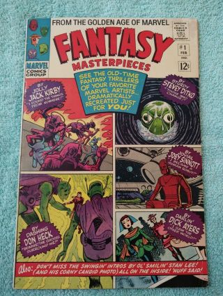 Fantasy Masterpieces 1 Vf,  White Pages Jack Kirby Steve Ditko Marvel 1966