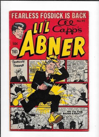 Lil Abner 95 == Fn/vf Dick Tracy & Al Capp Fearless Fosdick Toby Press 1954