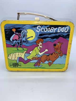 Vintage 1973 SCOOBY DOO Lunch box & THERMOS 2