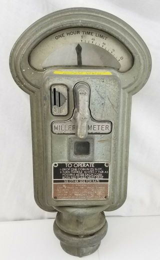 Vintage Miller Parking Meter 5 To 10 Cents No Key Neat