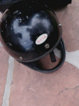1971 Vintage Motorcycle Helmet Bell Star 120 Black