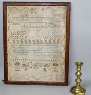 A Rare Dated 1781 York City Needlework Sampler " Mary Horner " Sampler