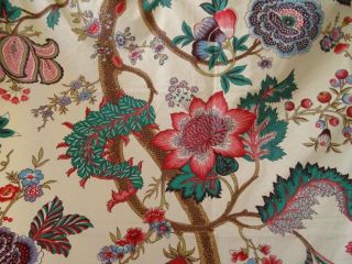 An Exquisite Huge Vintage Indienne Floral Panel Stunning Colours