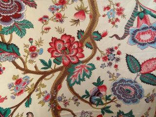 An Exquisite Huge Vintage Indienne Floral Panel Stunning Colours 2