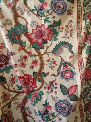 An Exquisite Huge Vintage Indienne Floral Panel Stunning Colours 3