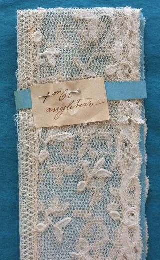 160 Cms Late 18th /early 19th Century Bobbin Applique Lace Border From France.