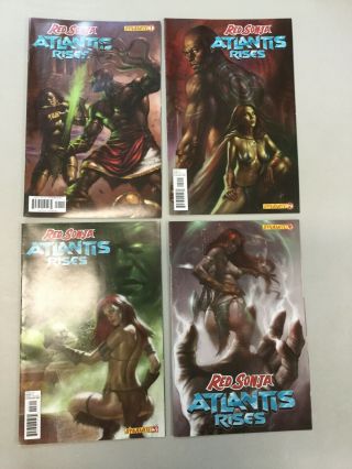 Red Sonja Atlantis Rises 1 - 4 Set 1 2 3 4 Dynamite Comics Lucio Parrillo (rs01)