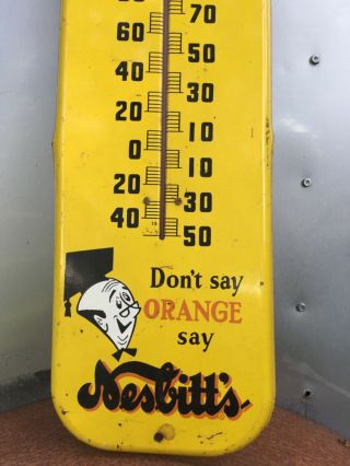 Vintage Nesbitt ' s Orange Drink Thermometer Sign Logo 3