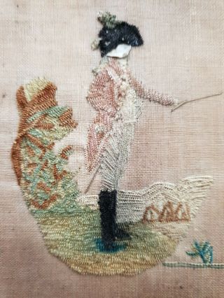 Engļish George III silk work sampler - Sarah Campion 1803 Gisbro (Guisborough) 2