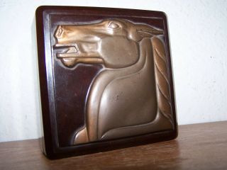 Vintage Hickok Art Deco Bakelite Horse Head Trinket Box