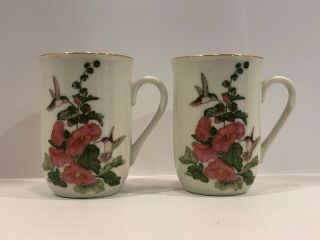 Otagiri Japan Hummingbird Mug For Gibson Greetings Cups Set Of Two