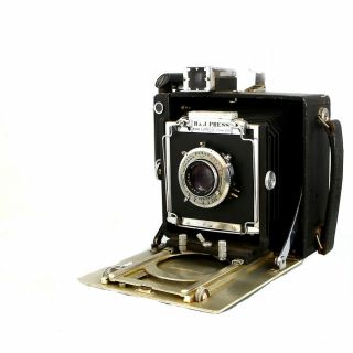 Vintage Burke & James 4x5 Watson Press Camera W/127mm F/4.  7 Ektar - Ug