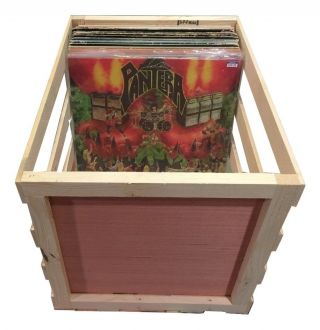 18 inch Vinyl Record Storage Crate - Album,  LP,  Record Storage and Display 2