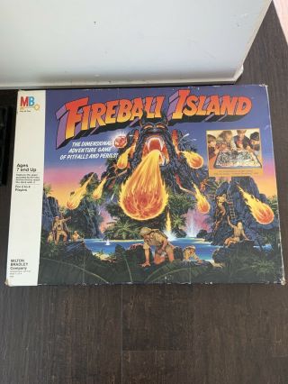 Fireball Island Vintage 1986 Milton Bradley Board Game - Not Com