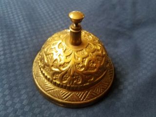 Antique Brass Hotel Bell Movement And Tone Solid Sturdy Heavyweight