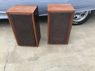 Klh Vintage Speaker Model Twenty - Three (23) Walnut Cabinets Usa
