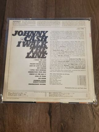 1964 JOHNNY CASH I Walk The Line Vinyl LP Record Columbia Records CS 8990 2