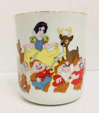 Mug White Disney Snow White And The 7 Dwarfs Disneyland World Japan Coffee Cup
