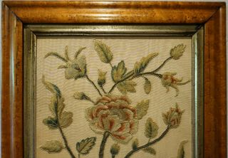LATE 18TH/EARLY 19TH CENTURY SILK WORK OF A FLORAL SPRAY - c.  1800 2