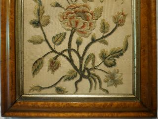 LATE 18TH/EARLY 19TH CENTURY SILK WORK OF A FLORAL SPRAY - c.  1800 3