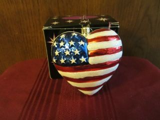 Christopher Radko Brave Heart 9/11 Patriotic Ornament W/box