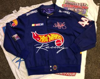 Vintage Jeff Hamilton Nascar Jacket Hotwheels 44 Kyle Petty Medium
